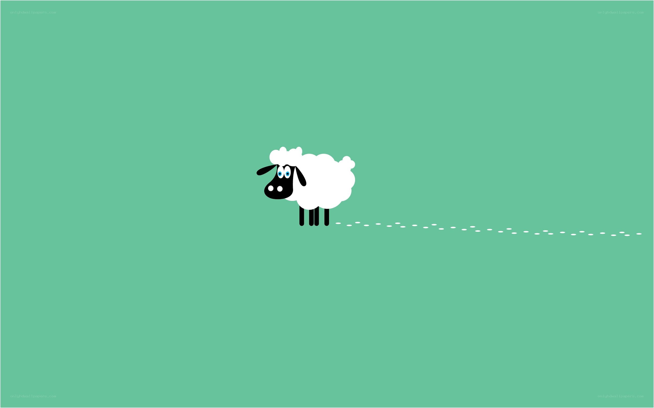 cartoon sheep on green