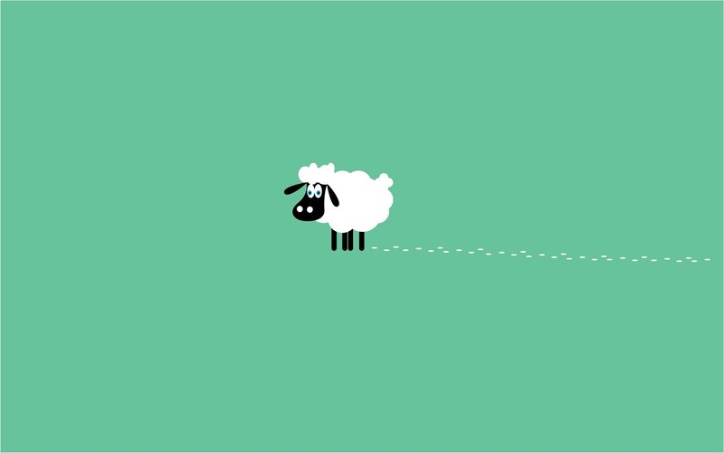 cartoon sheep walking