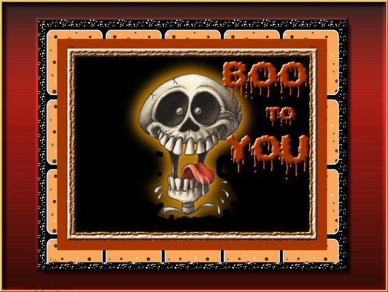 Cartoon Skull with Tongue Out — Black