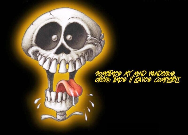 Cartoon Skull with Tongue