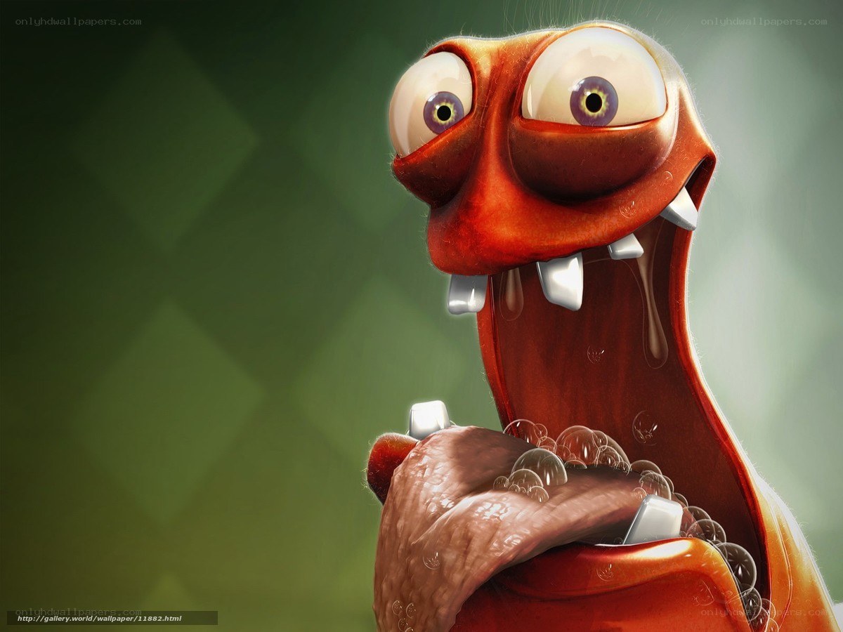 cartoon slug with big eyes