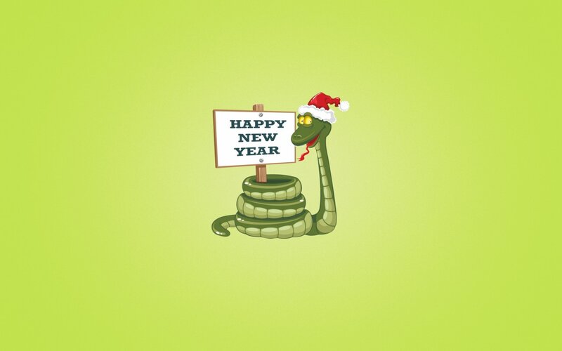 Cartoon Snake with Sign