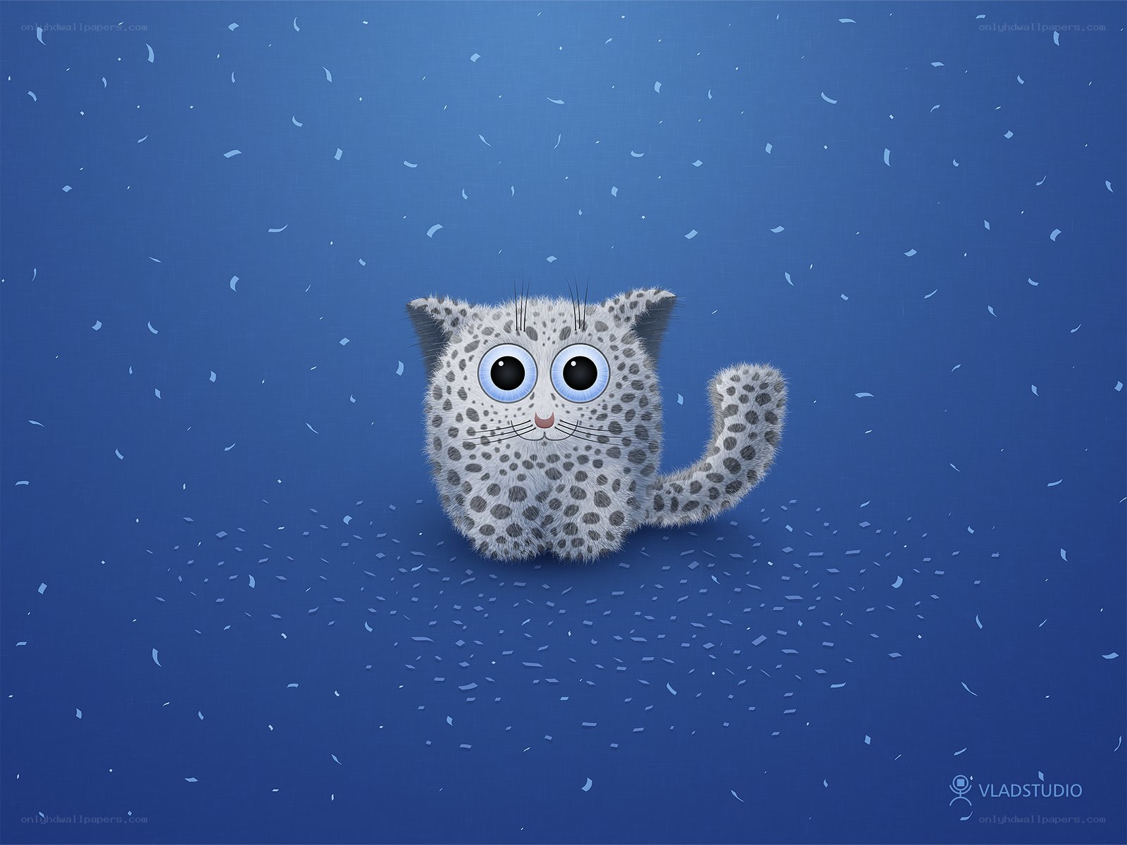 cartoon snow leopard cub