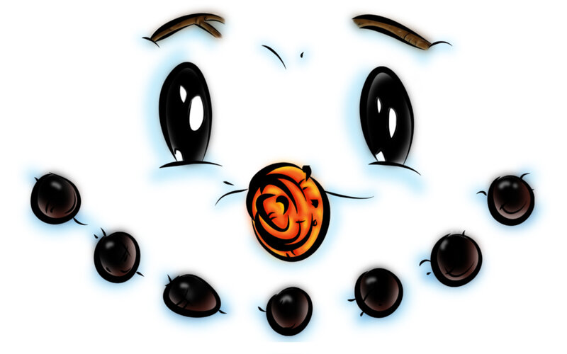 cartoon snowman face