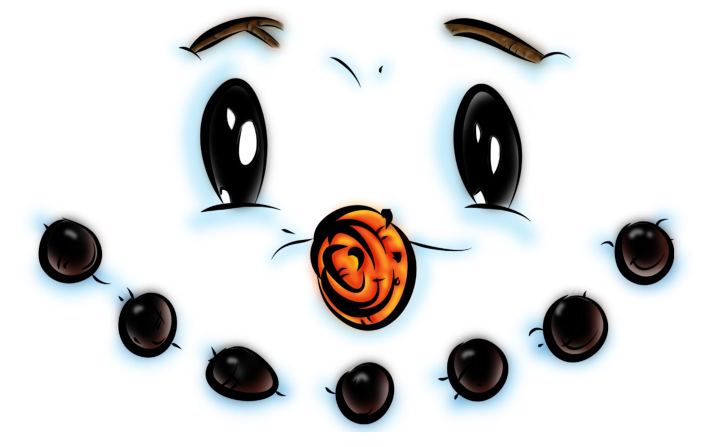 cartoon snowman face