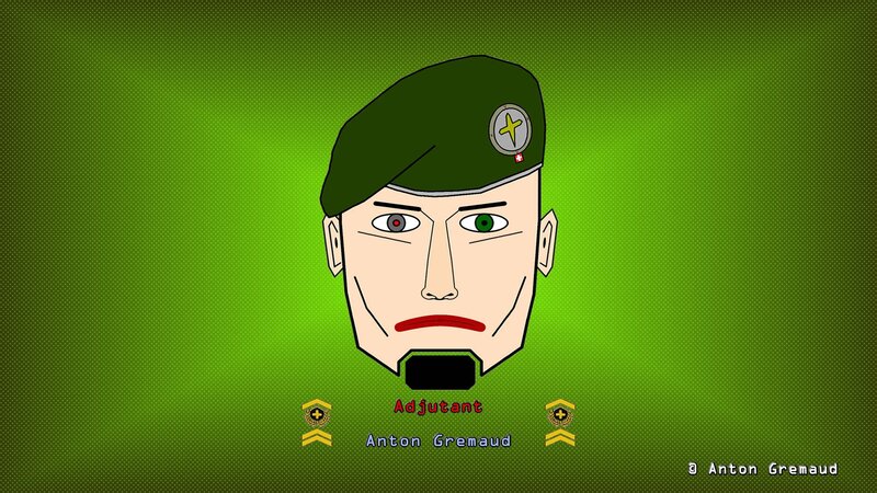 Cartoon Soldier Head