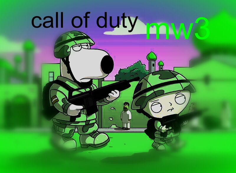 Cartoon Soldiers in Combat — Green
