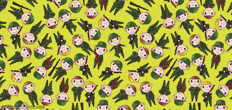 Cartoon Soldiers Pattern