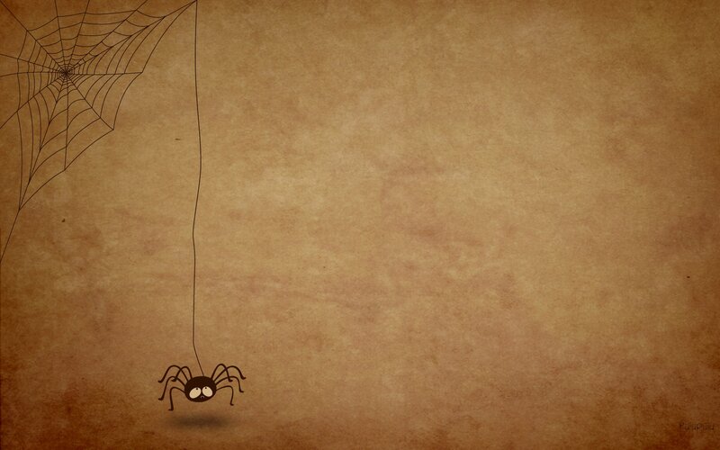 Cartoon Spider Hanging