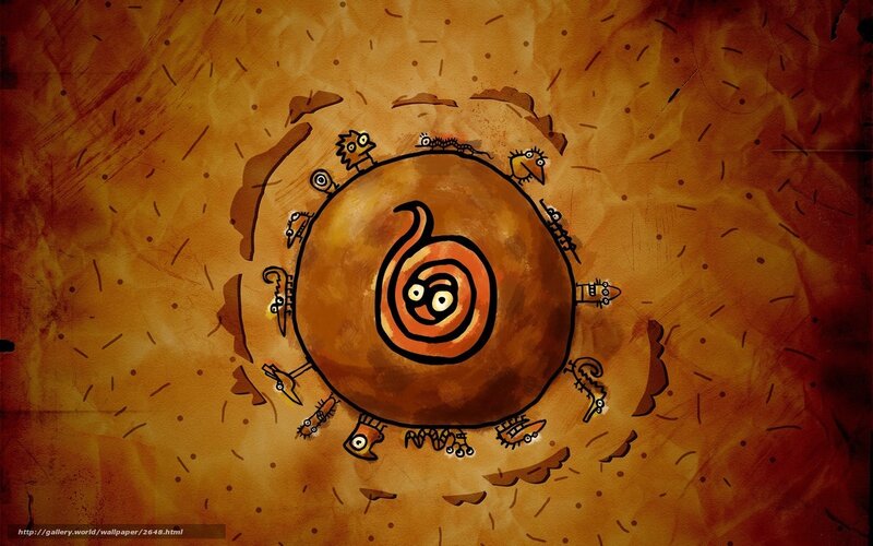 cartoon spiral creature