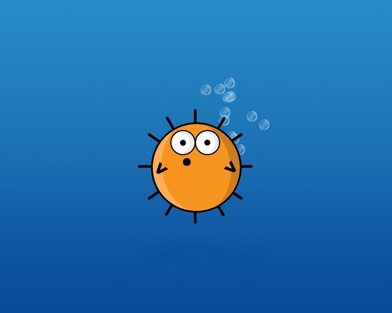 cartoon sun underwater
