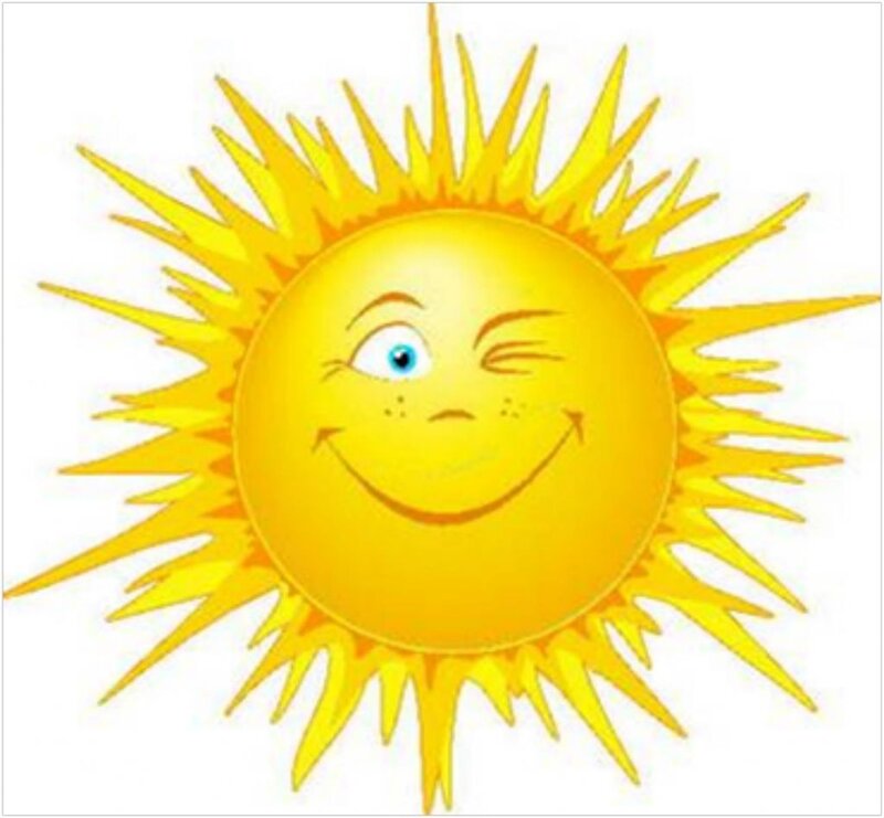 Cartoon Sun Winking