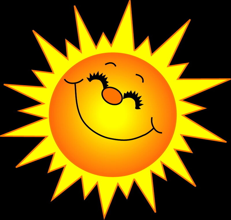Cartoon Sun with Face