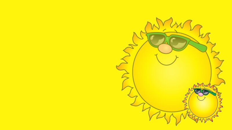 Cartoon Sun with Sunglasses
