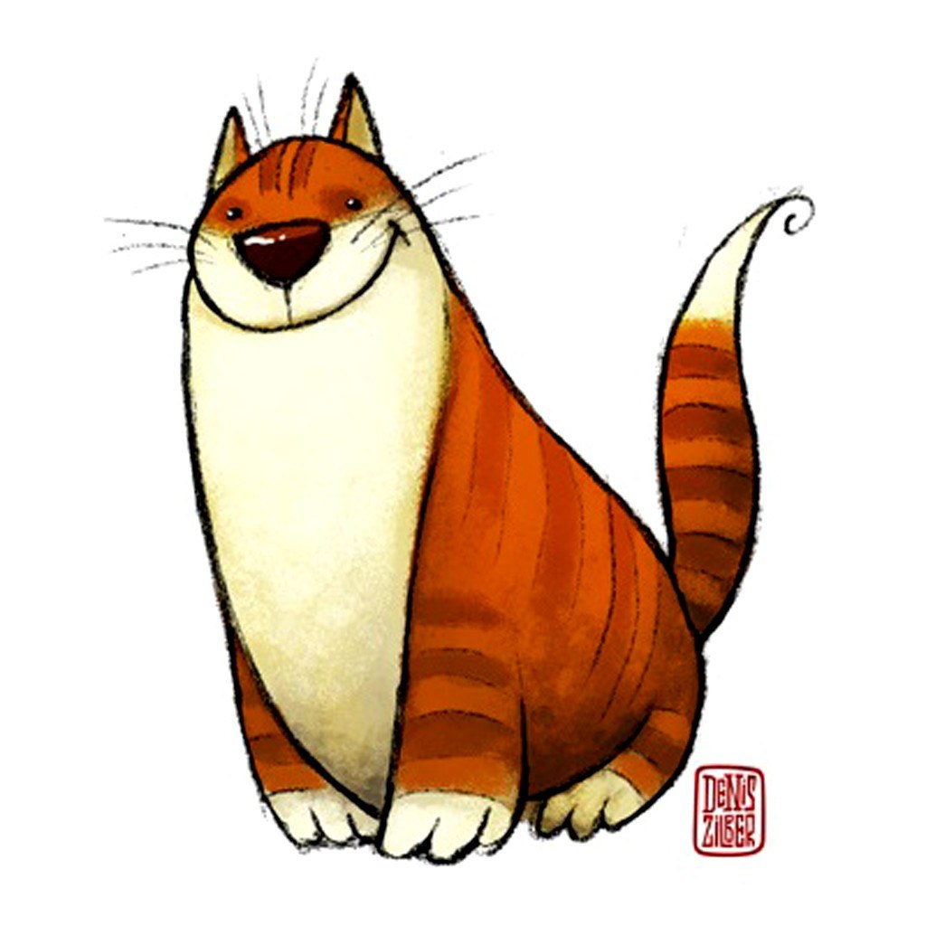 cartoon tabby cat illustration