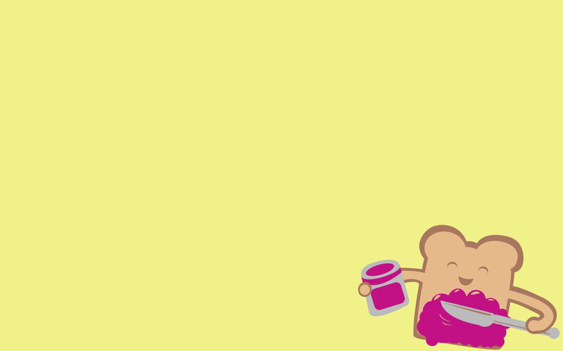 Cartoon Toast Spreading Jam