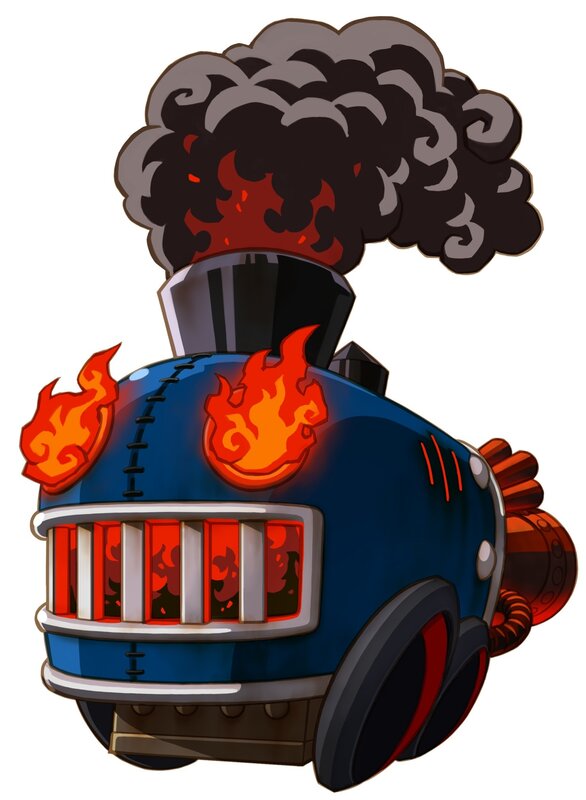cartoon train engine