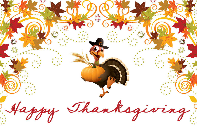 Cartoon Turkey Holding Pumpkin
