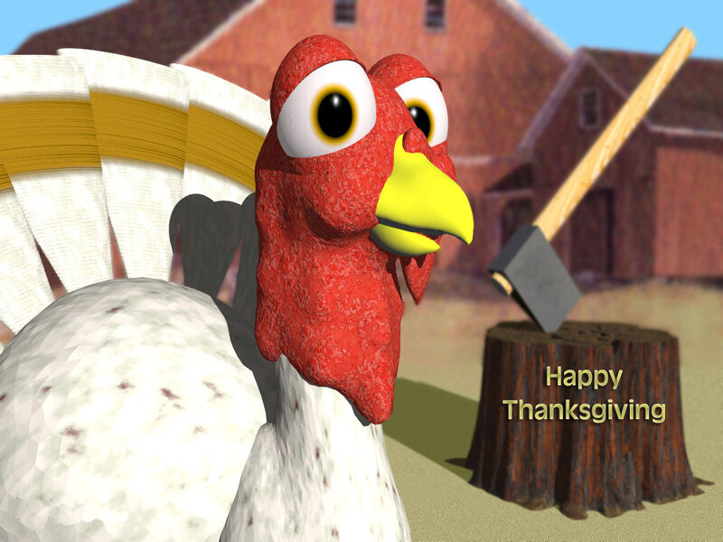 Cartoon Turkey on Farm