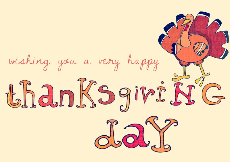 Cartoon Turkey — Orange, Festive
