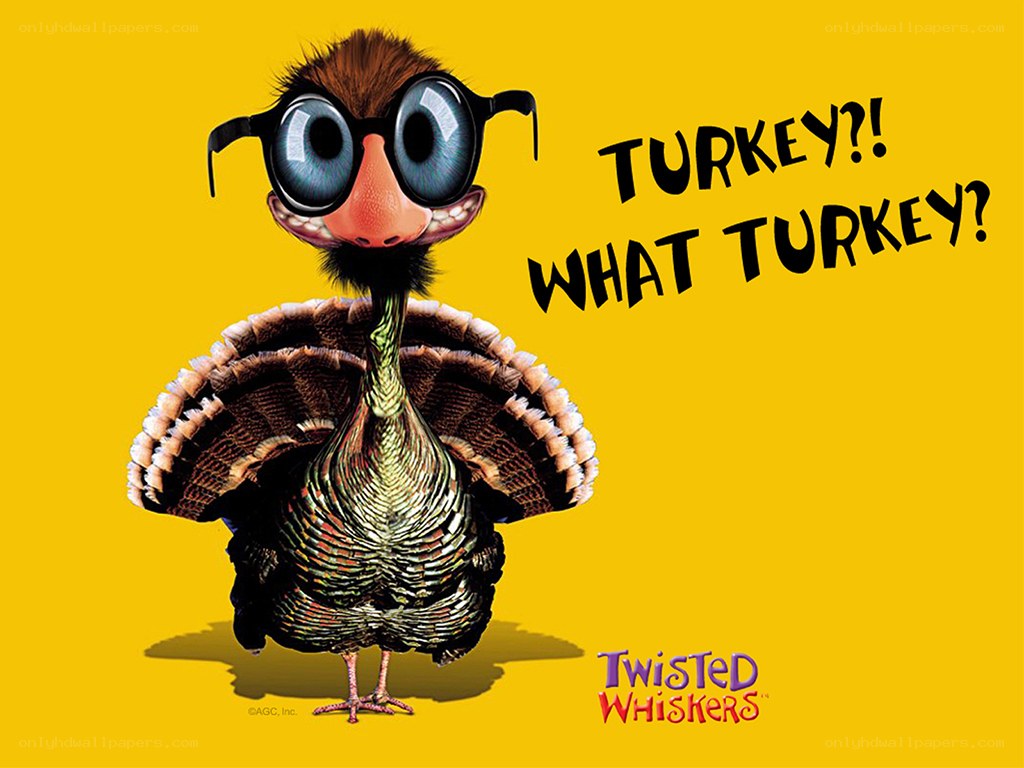 cartoon turkey with glasses