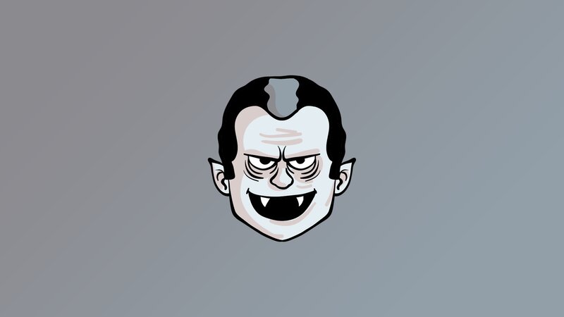 Cartoon Vampire Head