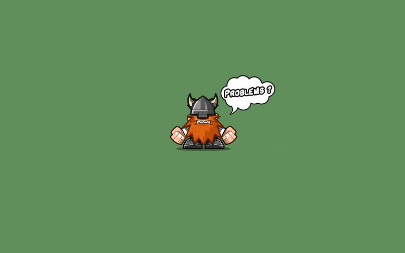 Cartoon Viking Character — Green