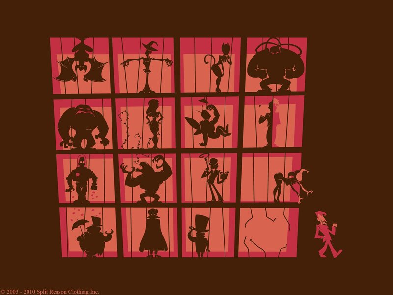 Cartoon villains in cages