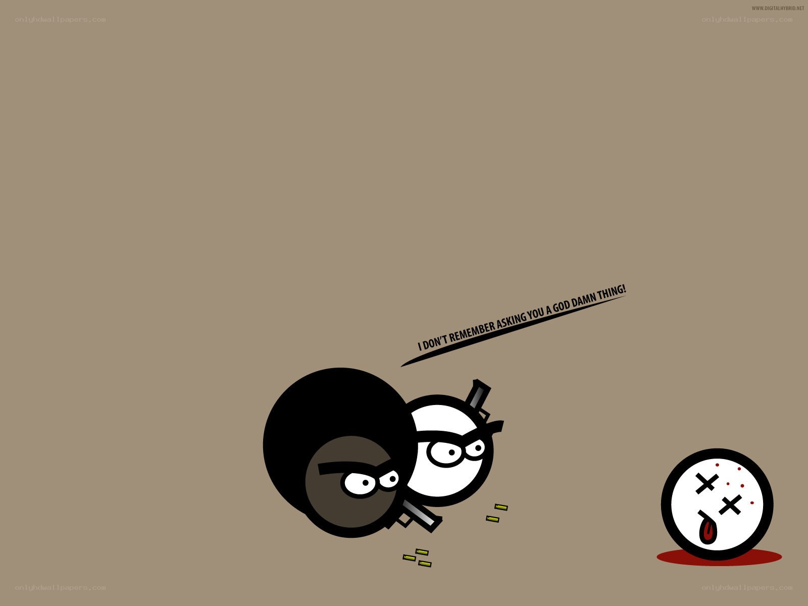 Cartoon violence scene