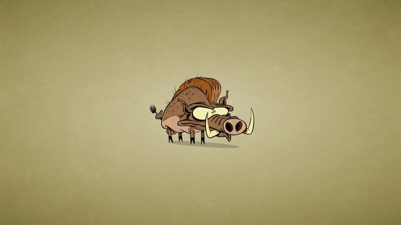 cartoon warthog character