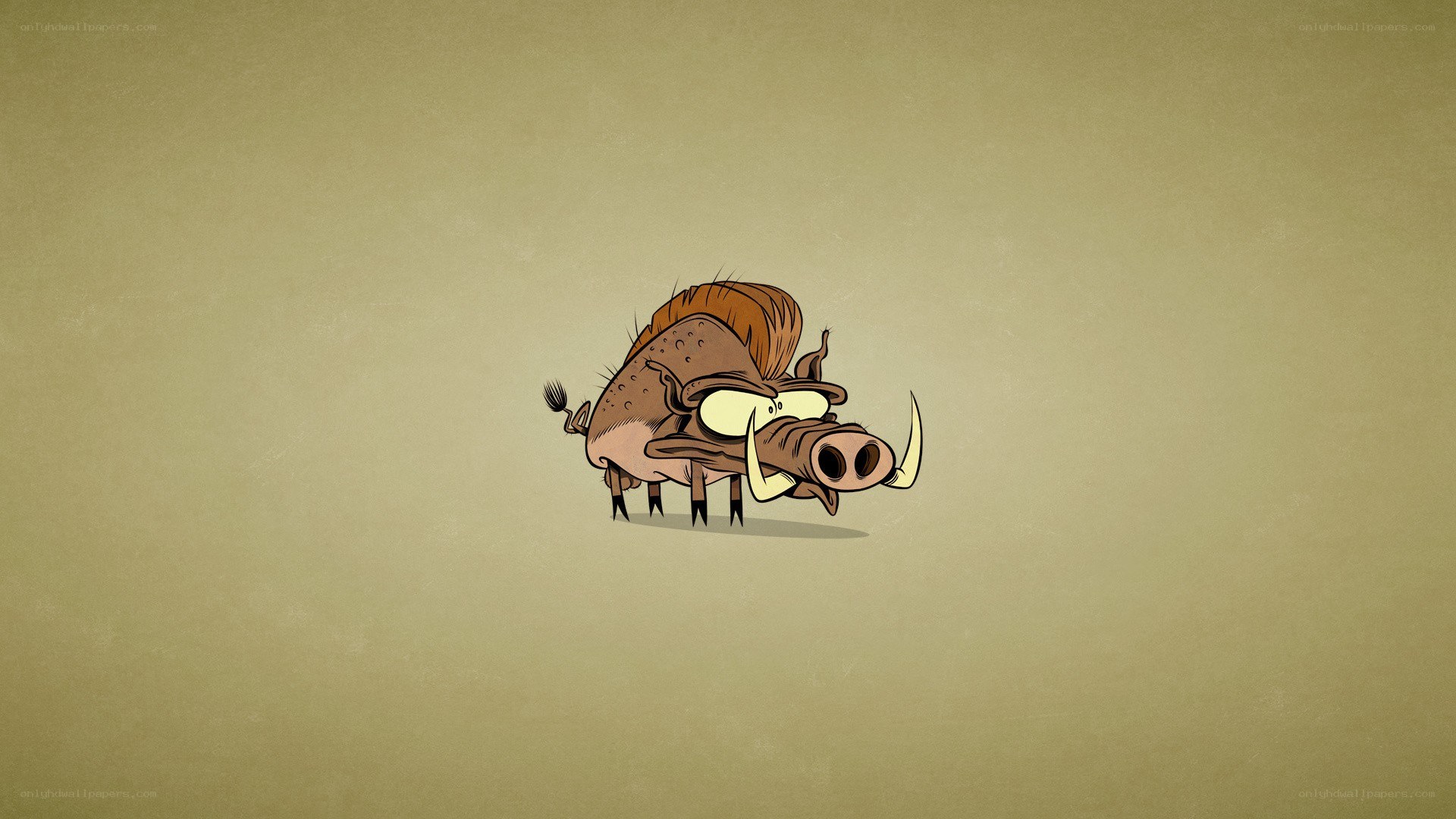 cartoon warthog character