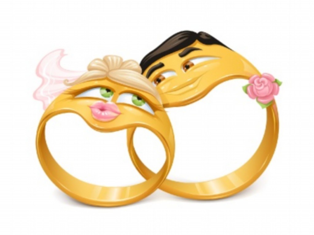 cartoon wedding rings