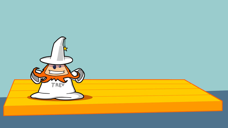 Cartoon Wizard Character — Yellow
