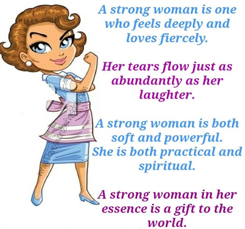 Cartoon Woman Flexing