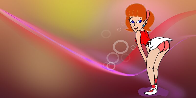 Cartoon Woman in Red Outfit