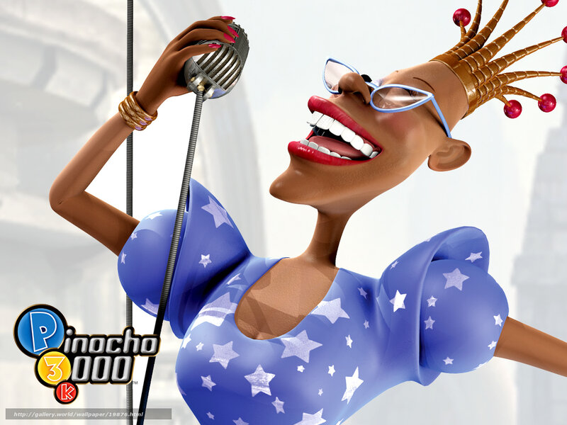 Cartoon Woman Singing