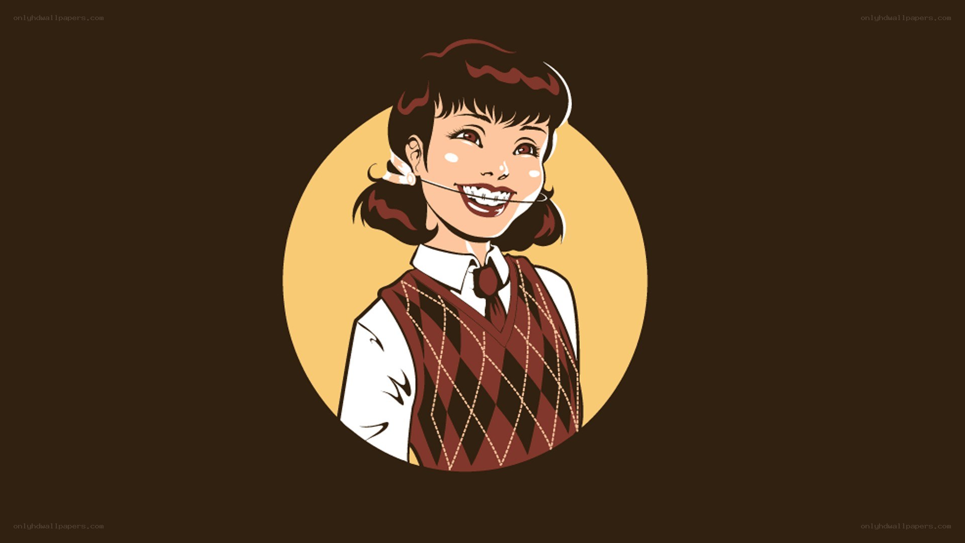 cartoon woman with microphone