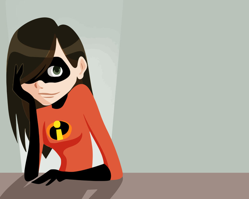 cartoon woman with red top