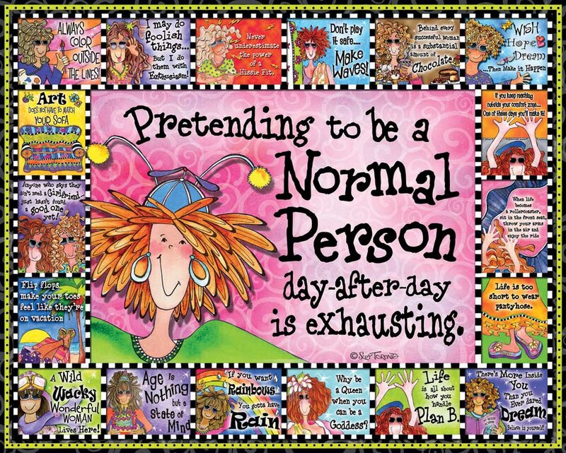 Cartoon Woman with Text
