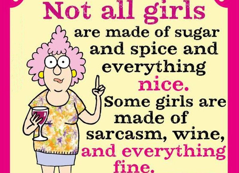 Cartoon Woman with Wine