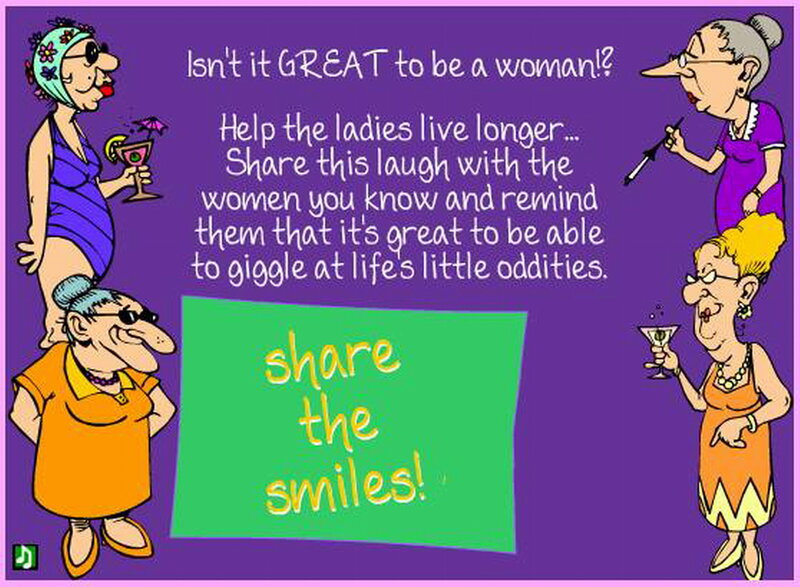 Cartoon Women Laughing
