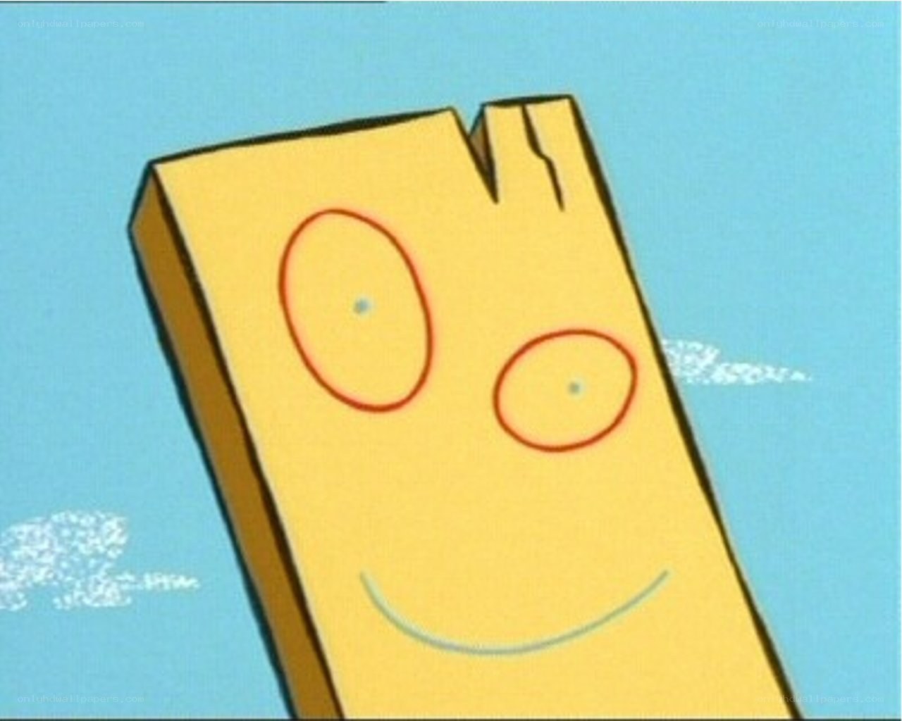 cartoon wooden character