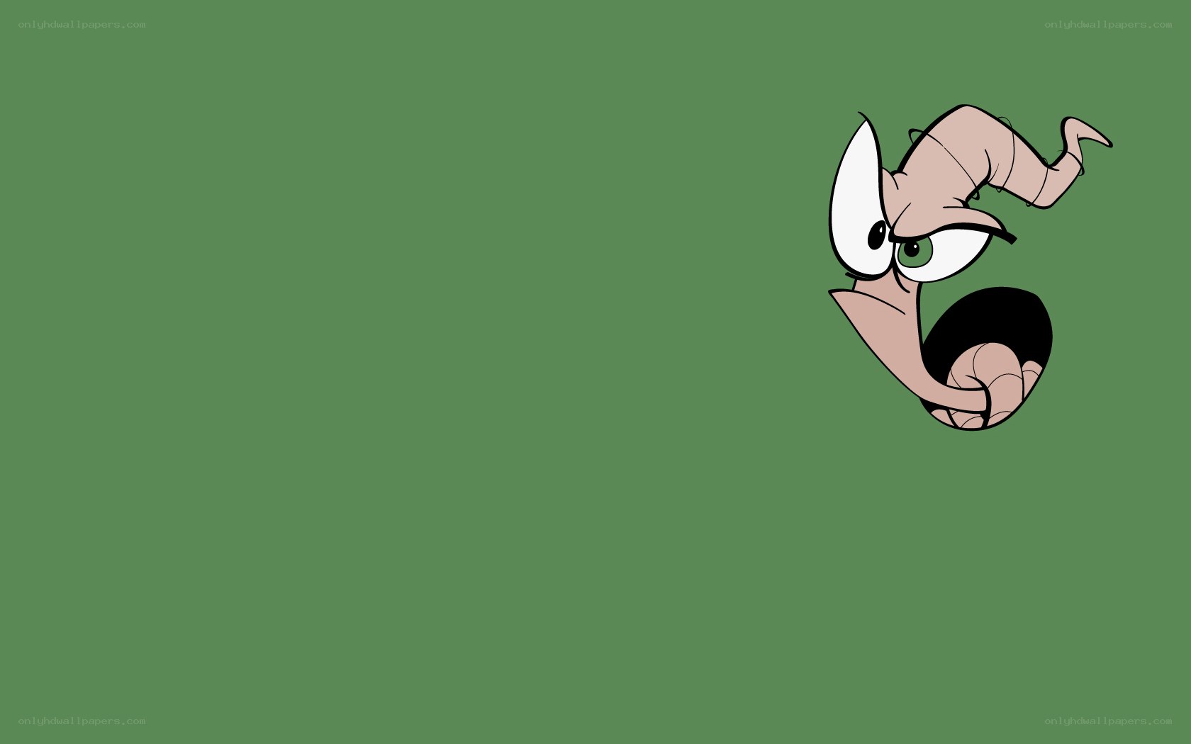 cartoon worm character