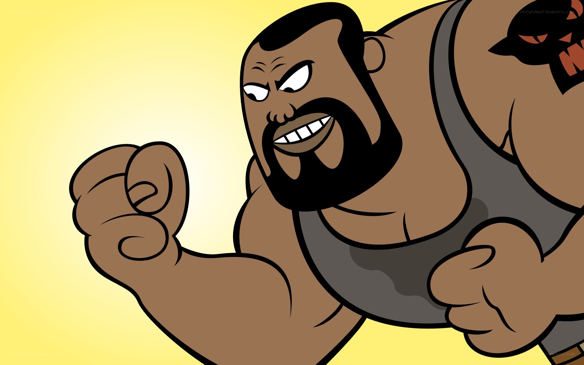 cartoon wrestler character