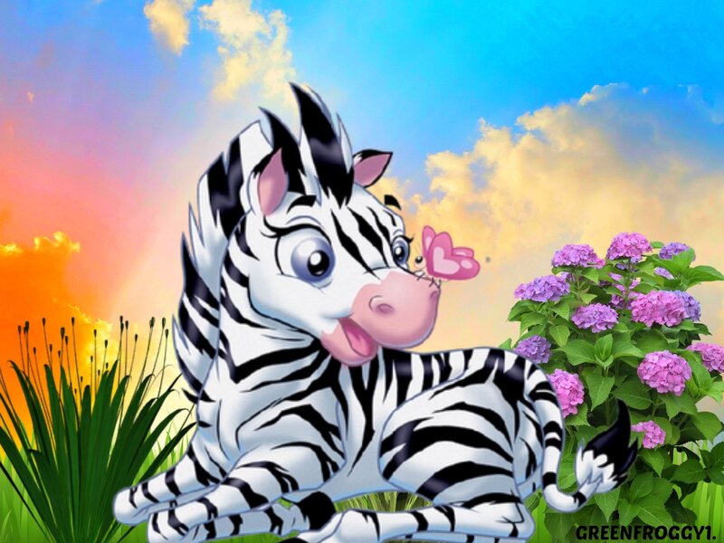 Cartoon Zebra Foal