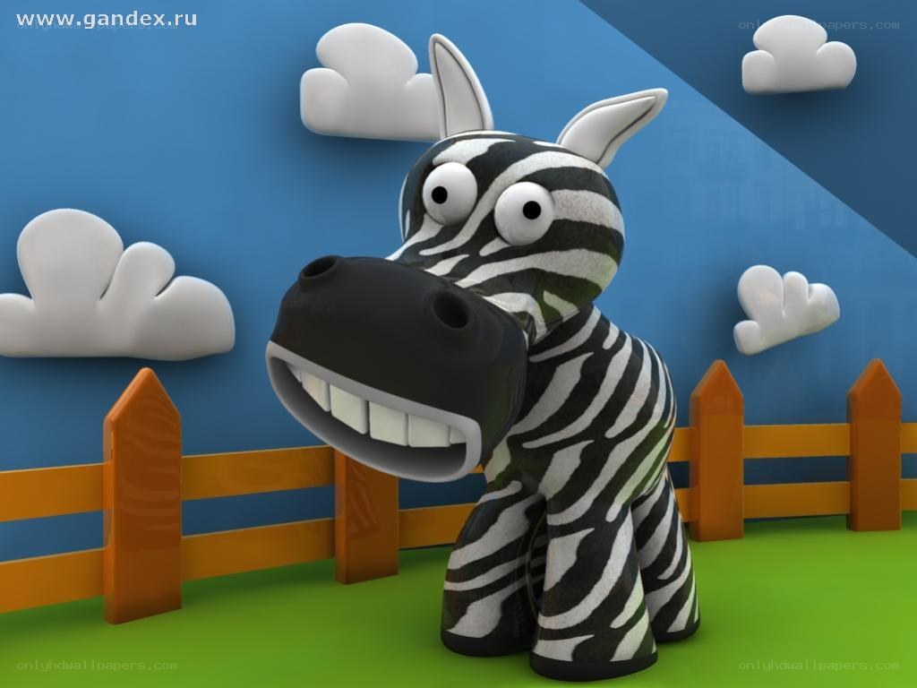 cartoon zebra in a pen