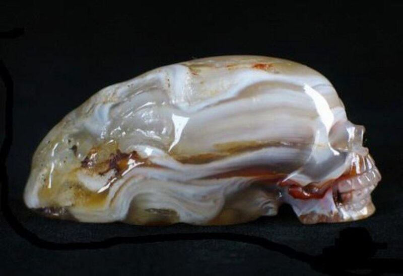 Carved Agate Skull
