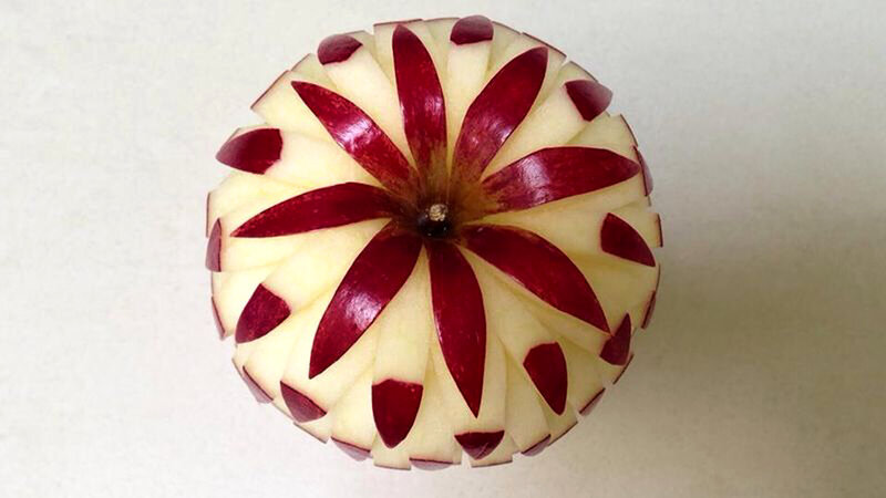Carved Apple Flower
