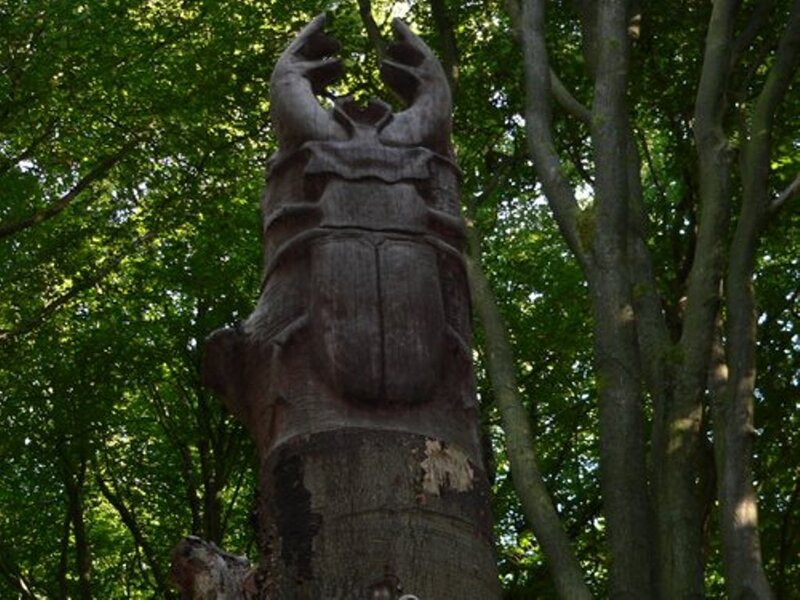 Carved Beetle Sculpture