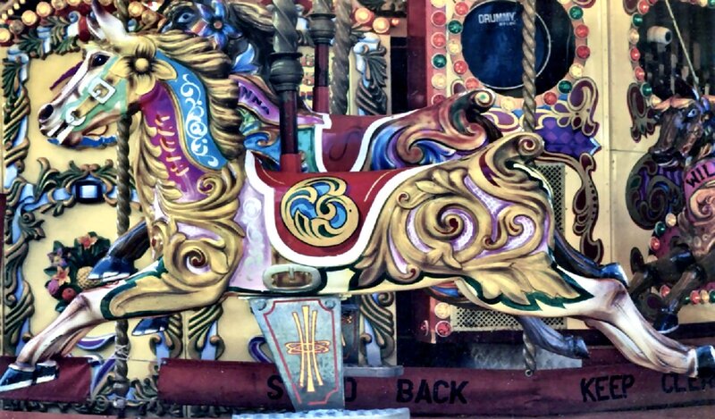 Carved Carousel Horse — Gold
